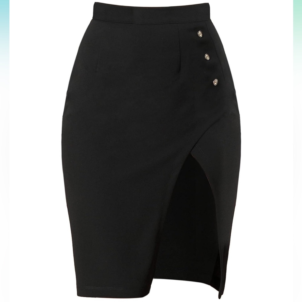 Black pencil skirt